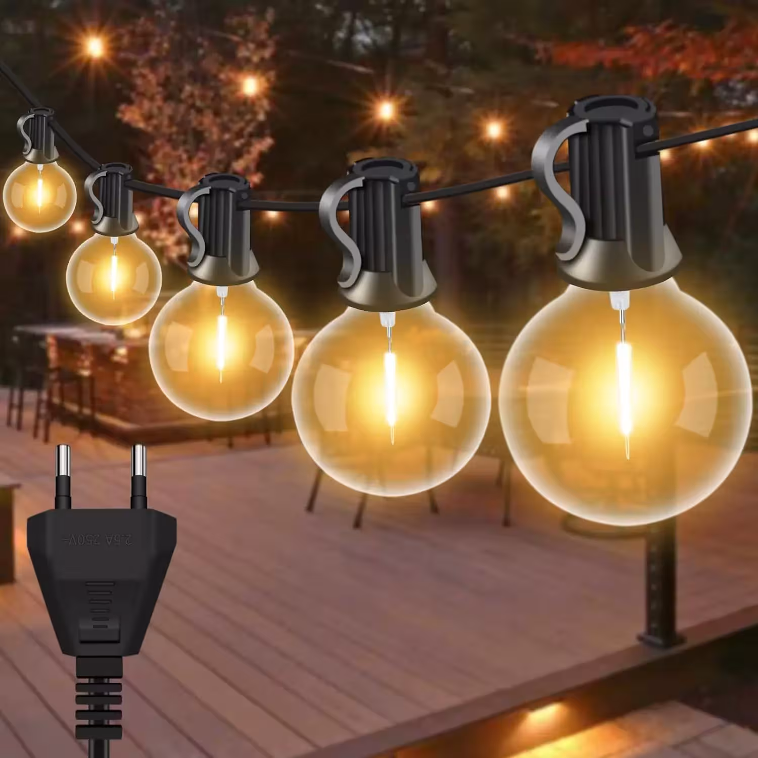lauko LED lempučių girlianda