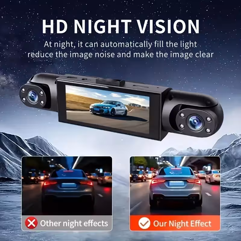 Enregistreur vidéo pour voiture avec 4 canaux