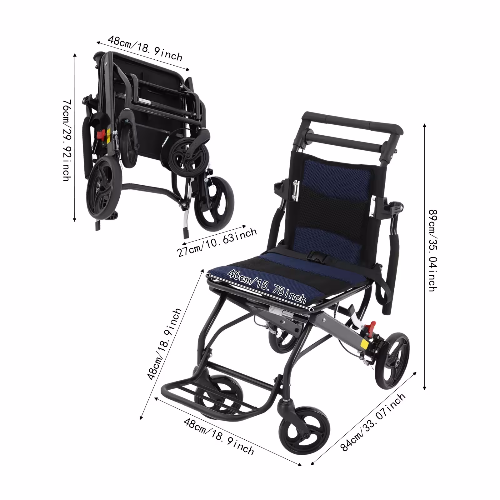 Silla de ruedas plegable