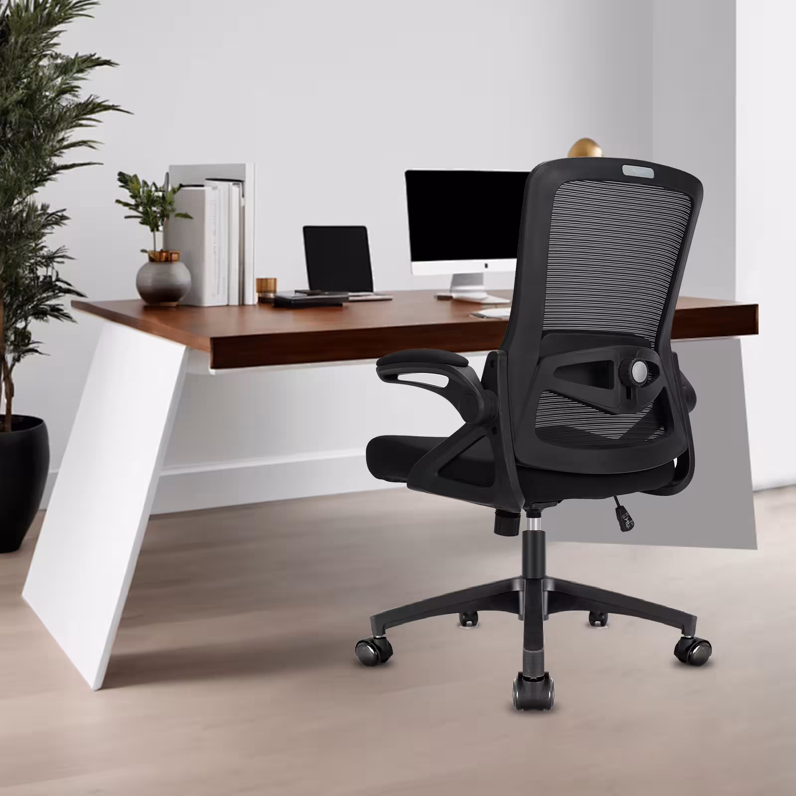 Sedia da ufficio Milacyee ergonomica con braccioli regolabili a 90°, supporto lombare e altezza regolabile