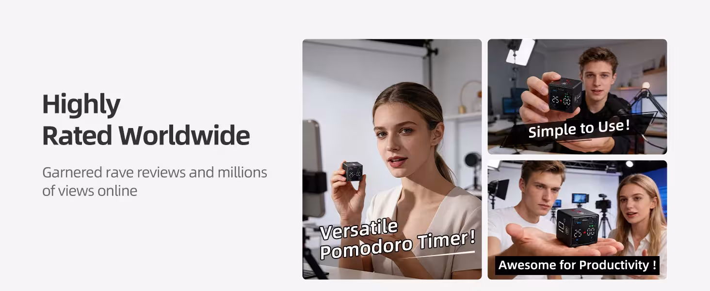 Pomodoro timer cube.