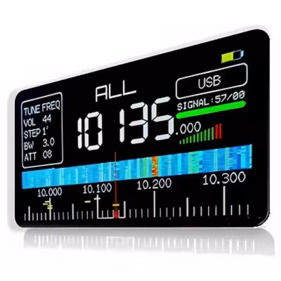 AMNVOLT V4 ATS MINI Radijas su Stovu ir Ausų Stiprintuvu Si4732 DSP TYPE-C Krovimas