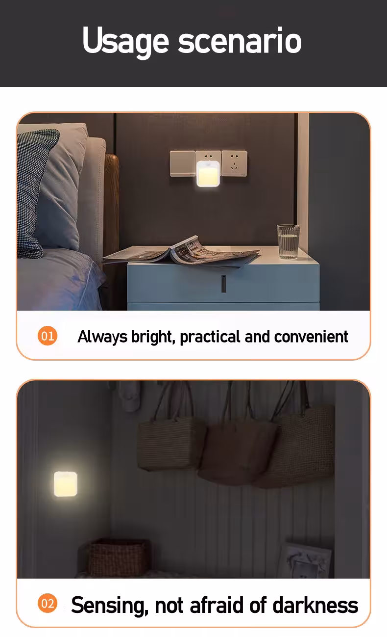 judesio jutiklio led naktinis šviestuvas