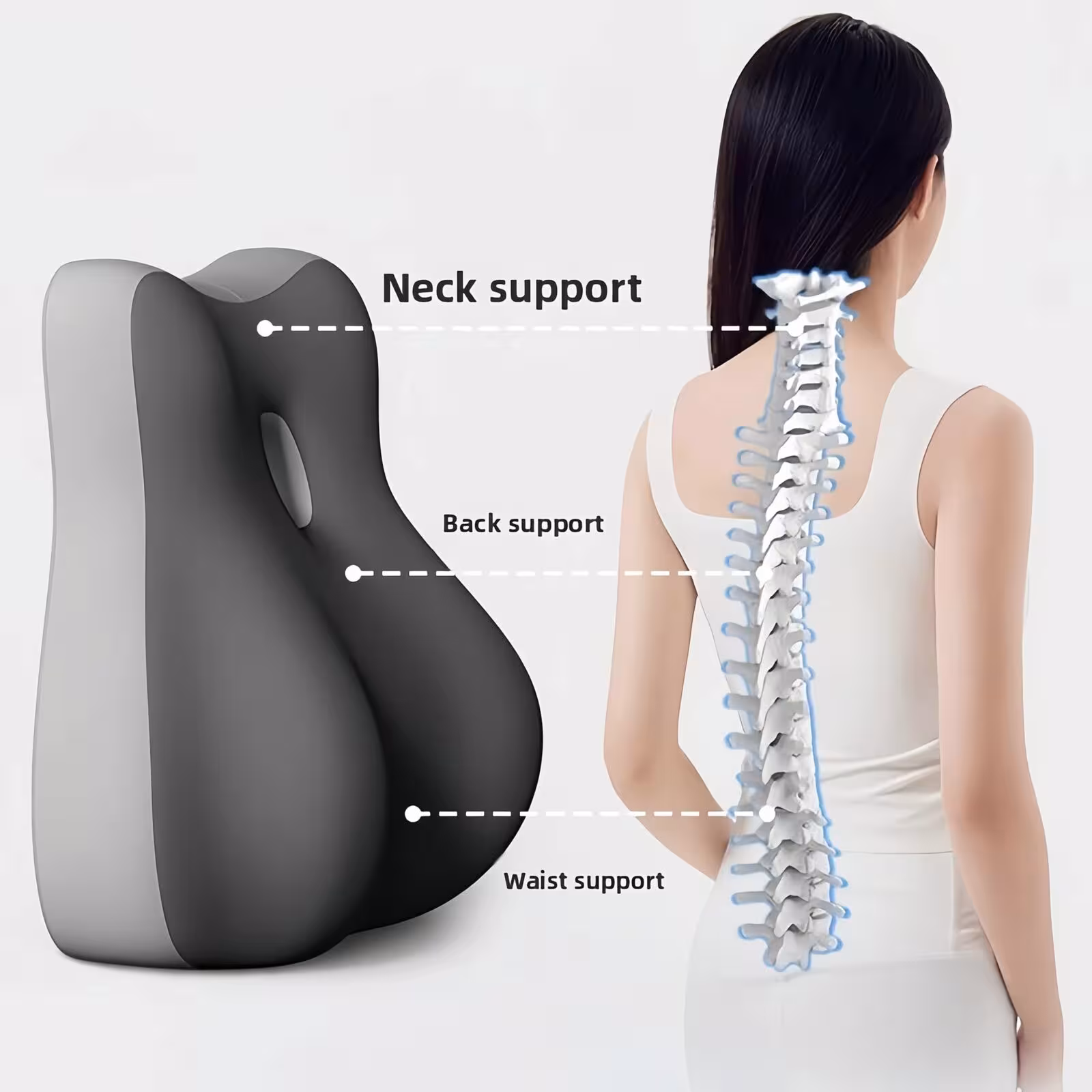 Cuscino di supporto multifunzione per poggiatesta, seduta, gambe e per dormire a pancia in giù