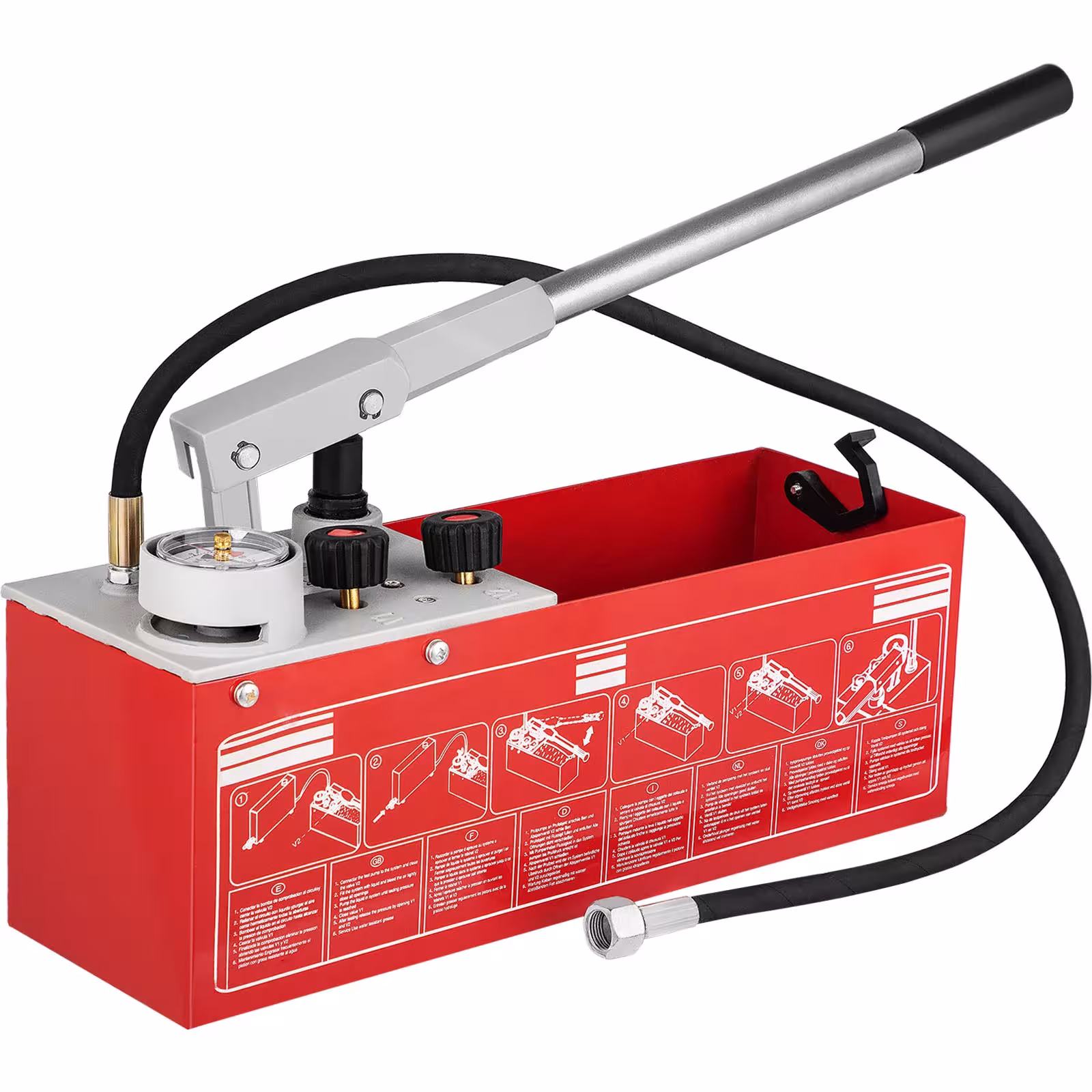 SucceBuy hidrostatinio slėgio testavimo siurblys 60 bar/860 psi su 3,2 galono bakeliu