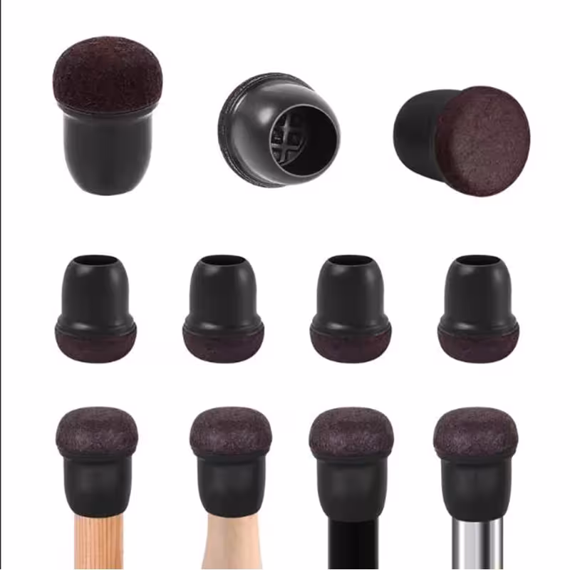 8 protections de pieds de chaise, embouts de pieds de meubles en silicone rond pour sols