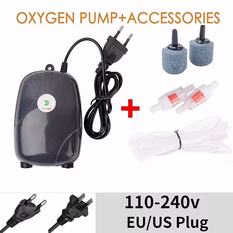 Bomba de aire de acuario 220V 3W 5W con una o dos descargas