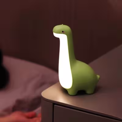 Dinozauro naktinė lempa vaikams su akių apsauga, jutikliniu jungikliu, laikmačiu ir USB įkrovimu, kambario dekoracija ir dovana