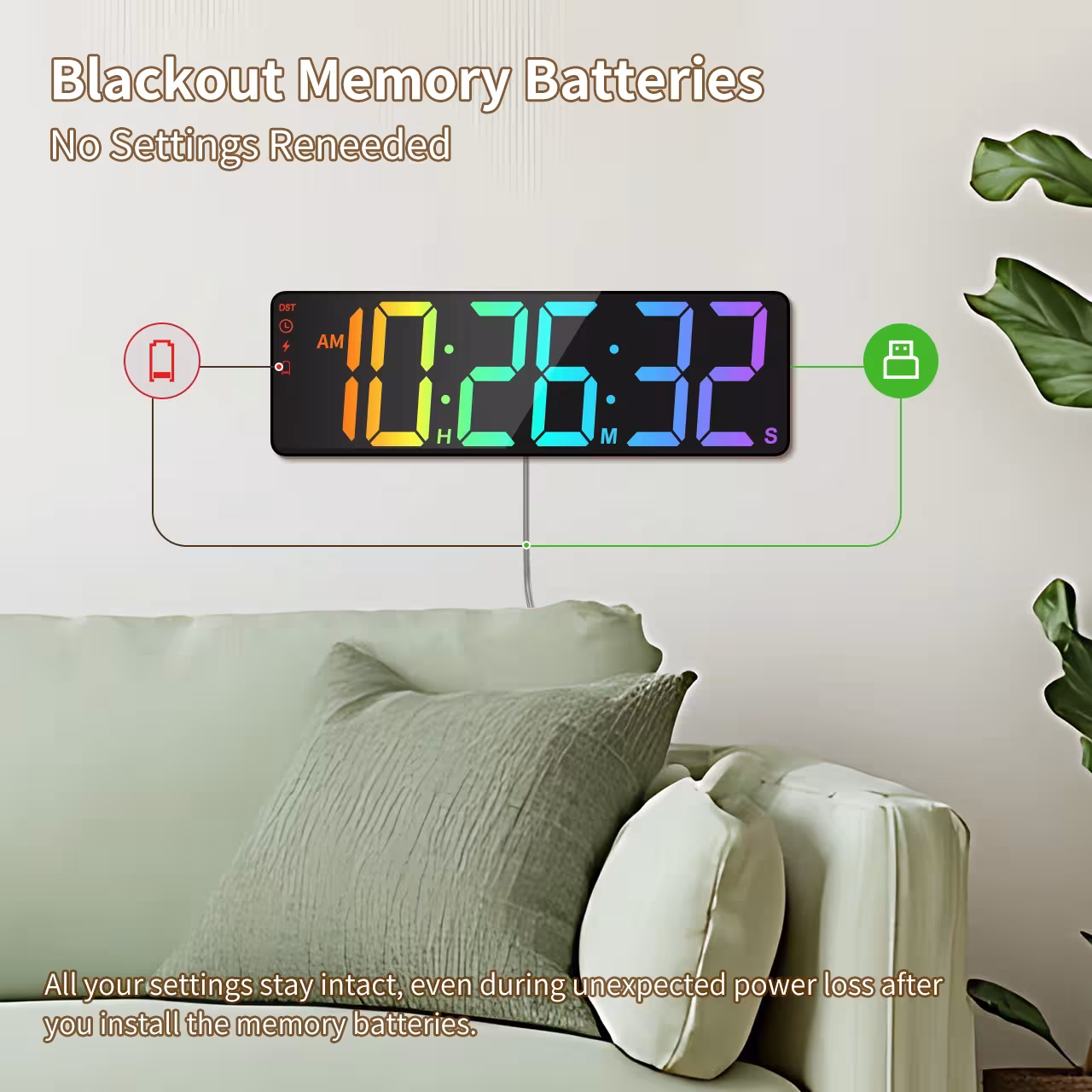 Reloj LED con temporizador