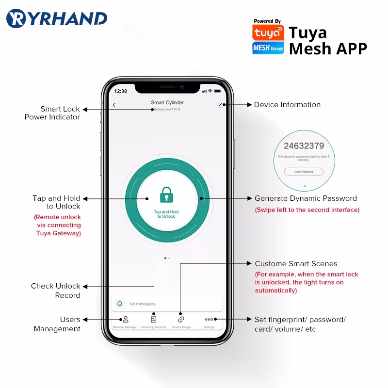 Smart door lock with fingerprint sensor