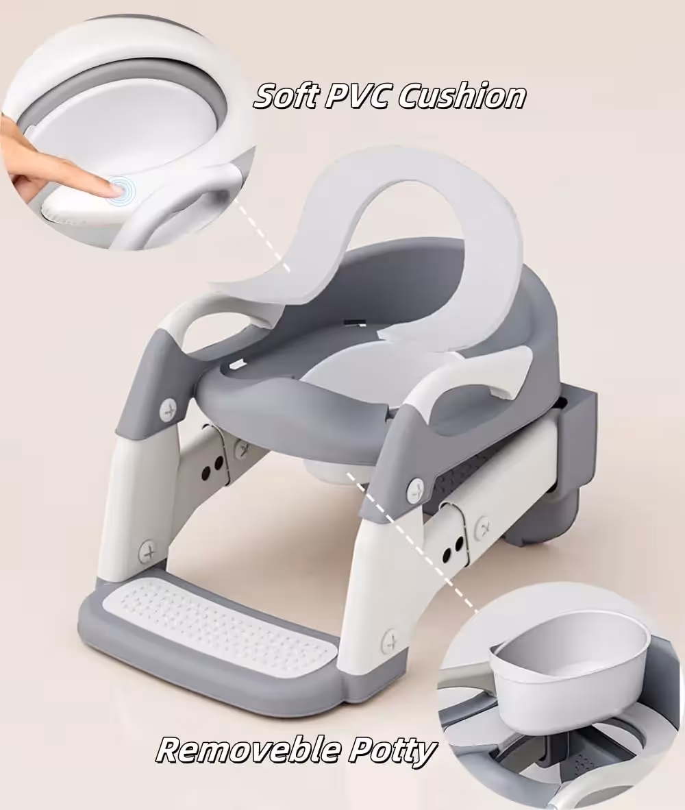 siège d'apprentissage pour toilettes avec marchepied