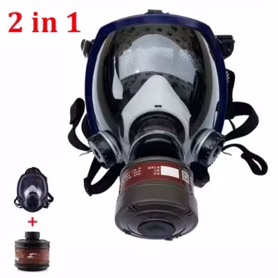 Máscara protectora facial completa contra gases, productos químicos y radiación, 27 en 1