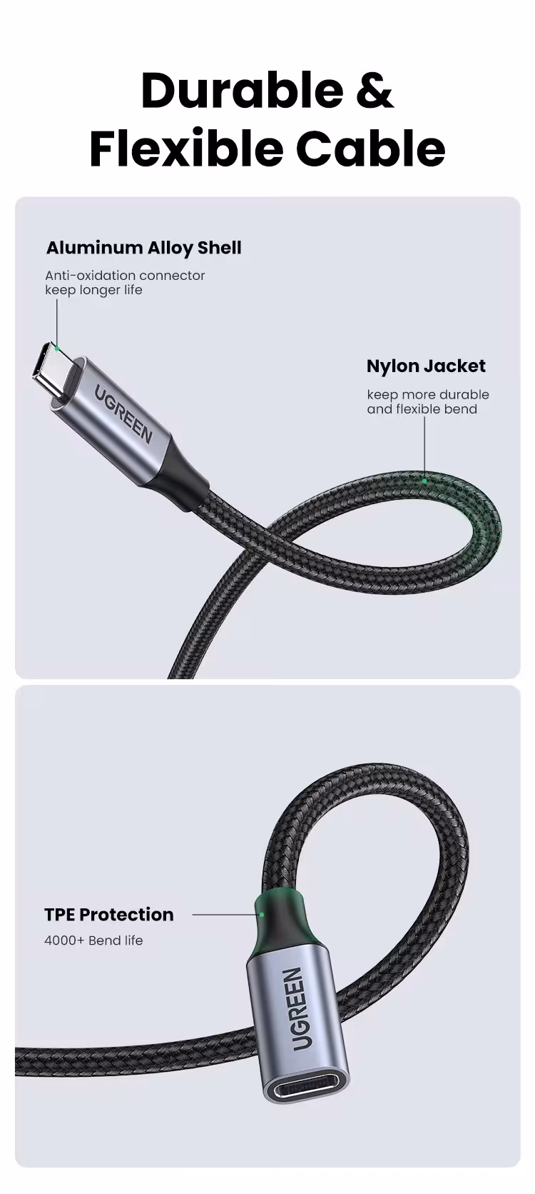 USB-C ilgintuvo kabelis