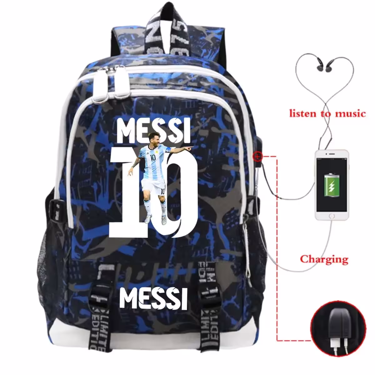 Sac à dos sur le thème du football