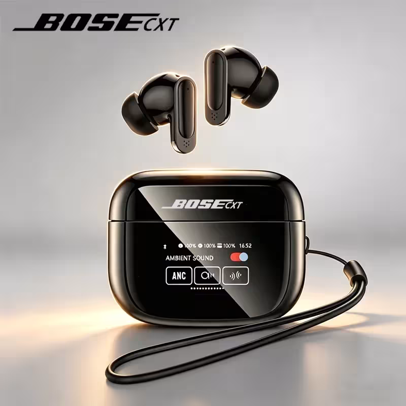 BOSECXT V11 TWS belaidės Bluetooth ausinės su jutikliniu valdymu, ANC triukšmo slopinimu ir mikrofonu