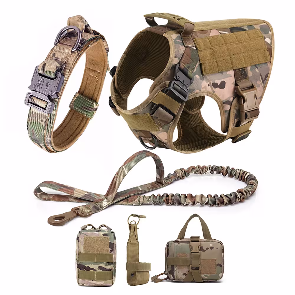 Tactical dog clothing with suspenders for large dogs military uniform