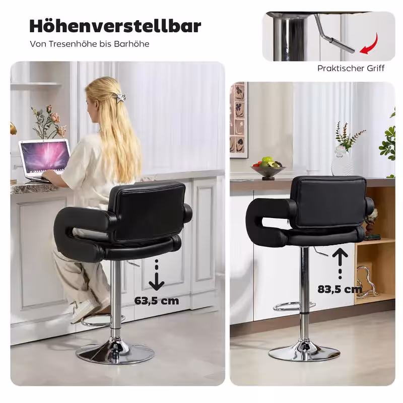 sedia a barra con altezza regolabile
