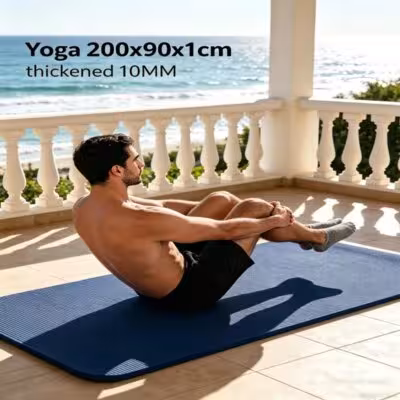 Jogos kilimėlis 200x90cm neslystantis storas fitneso kilimėlis namų treniruotėms