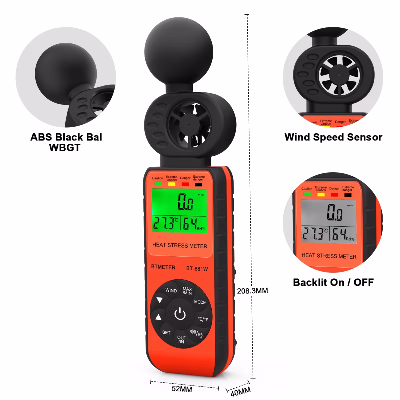 portable anemometer wind speed