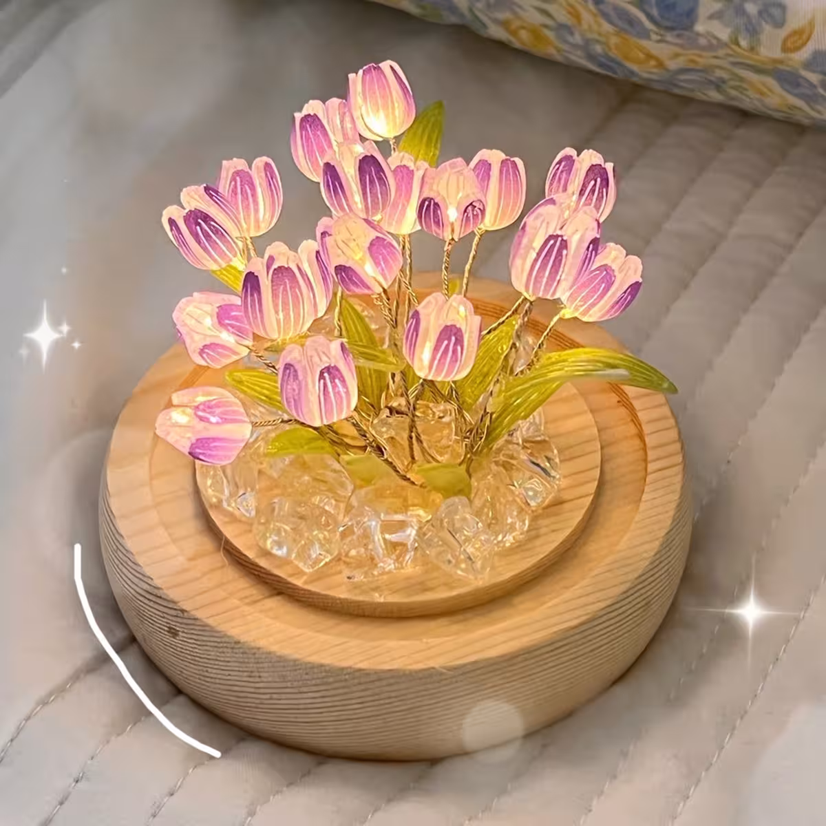 lampe de nuit en forme de boule de cristal