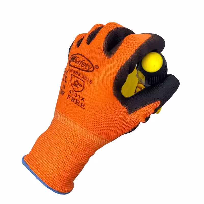 gants de travail avec revêtement PU