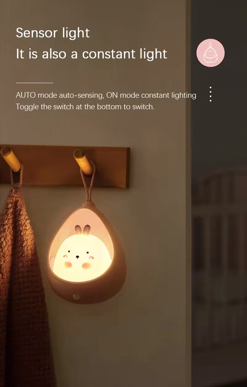 LED naktinis šviestuvas su judesio jutikliu