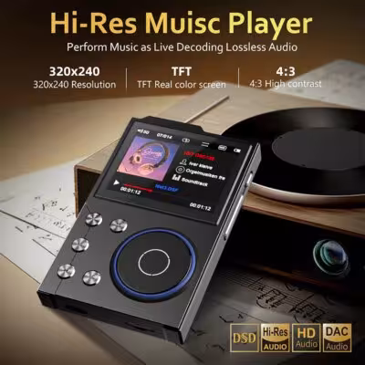 Giocatore HiFi MP3 con 5.3 wireless e suono DSD fino a 256GB