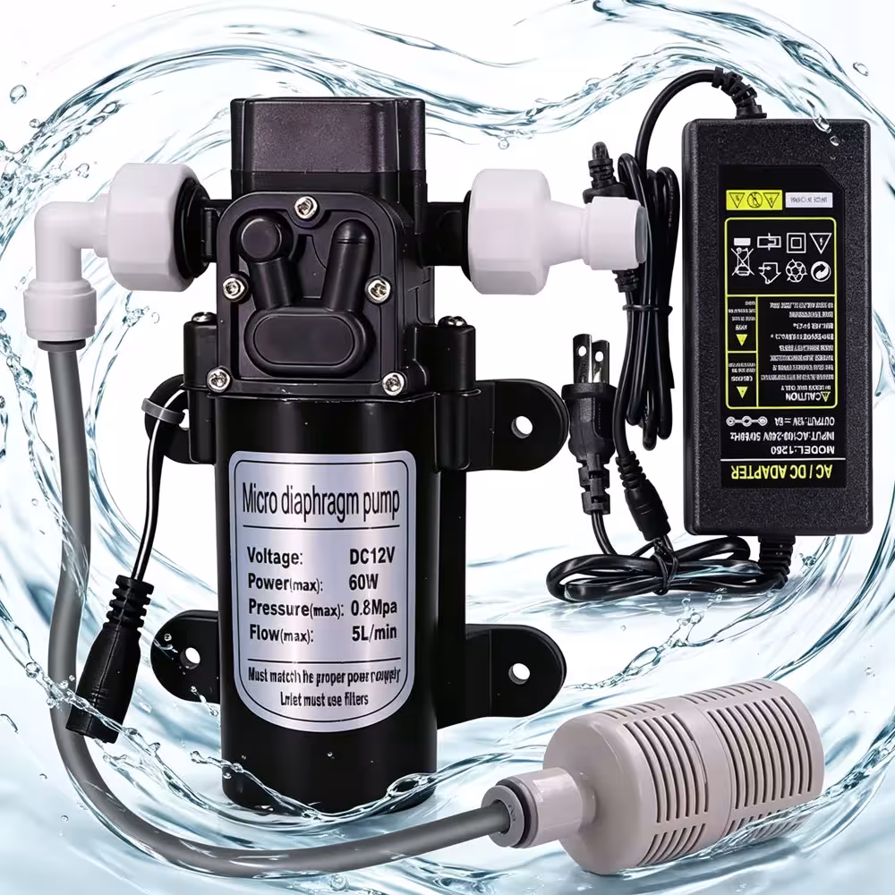60W Diaphragm self-priming pump 110-240V water for garden irrigation