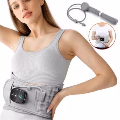 Bande de massage dorsale gonflable avec chauffage, vibration et lumière rouge