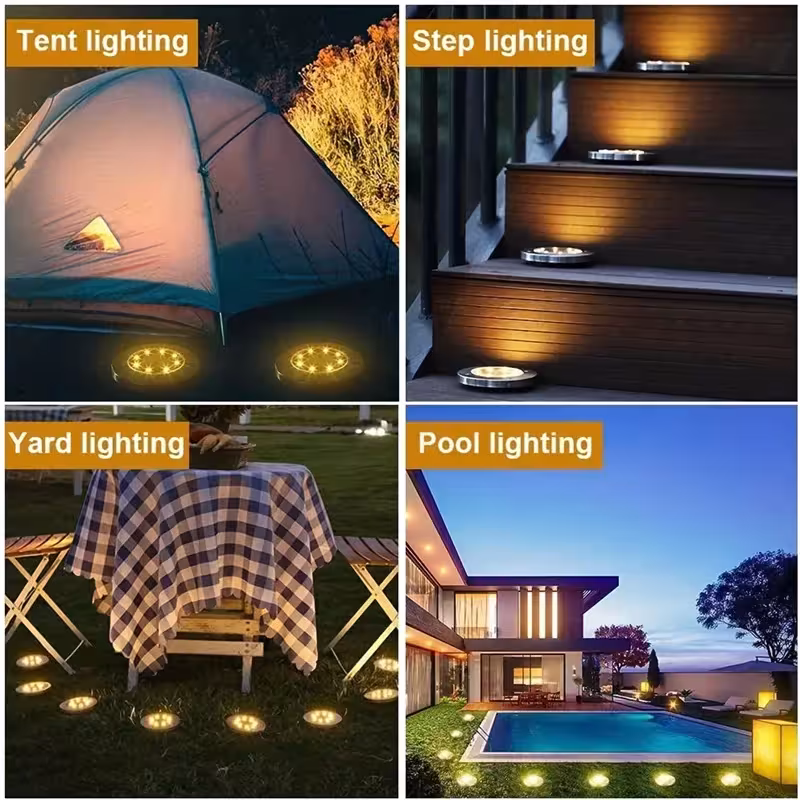 Solar lamp for outdoor pathways