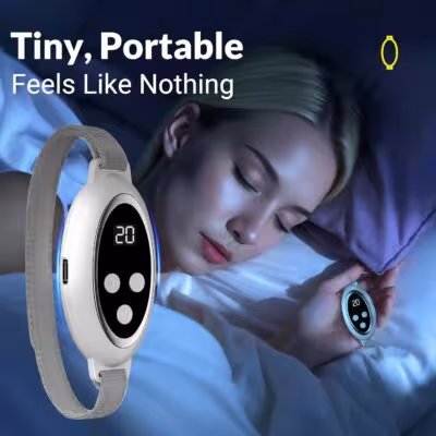 Dispositivo de sueño recargable Palm Pulse: masajeador microcorriente manual para insomnio y estrés.