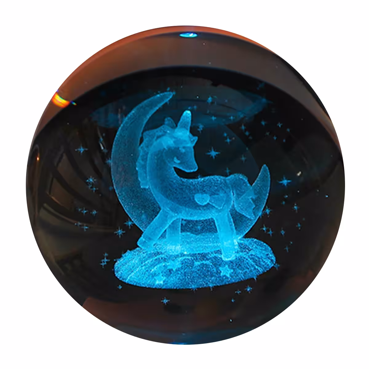 lampe de nuit en forme de boule de cristal