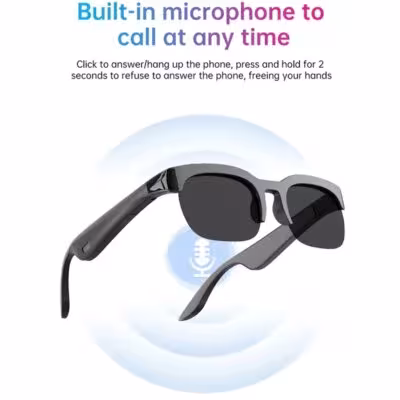 Lenovo Inteligentne Okulary 2026 z Tłumaczeniem AI, rozmowami przez Bluetooth i odtwarzaniem muzyki.