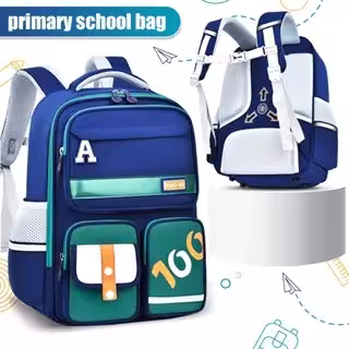 Ergonomic school backpack for boys and girls, suitable for primary school and kindergarten students