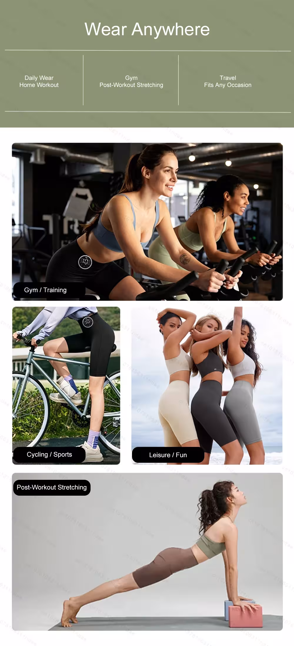 Short de yoga EMS pour clubs
