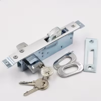 Serratura porta scorrevole con chiavi per sicurezza 35-55mm fumo