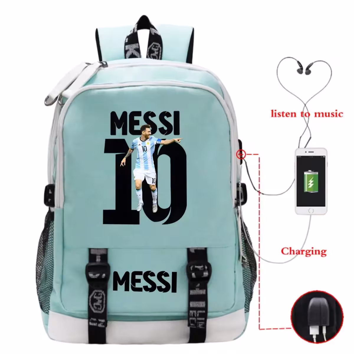 Sac à dos sur le thème du football