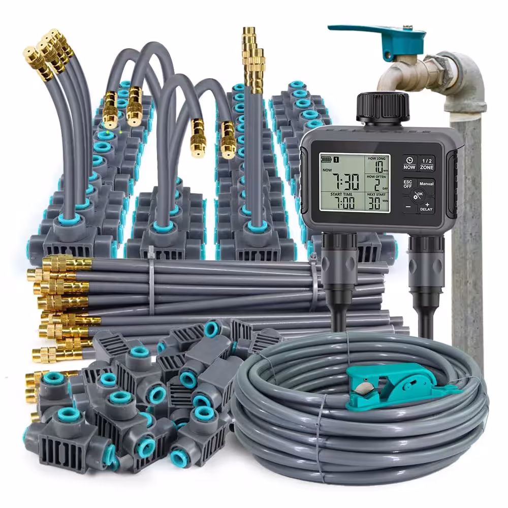 garden watering timer double zone