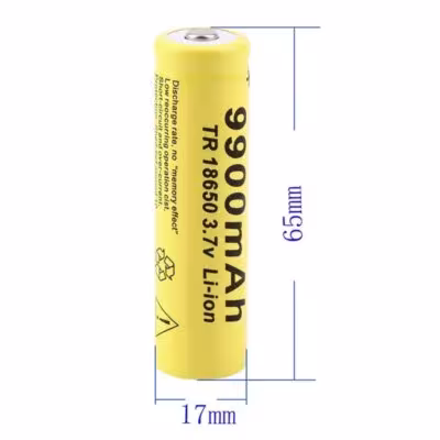 batterie lithium-ion rechargeable de type 18650 3.7V 9900mAh pour lampes de poche et appareils