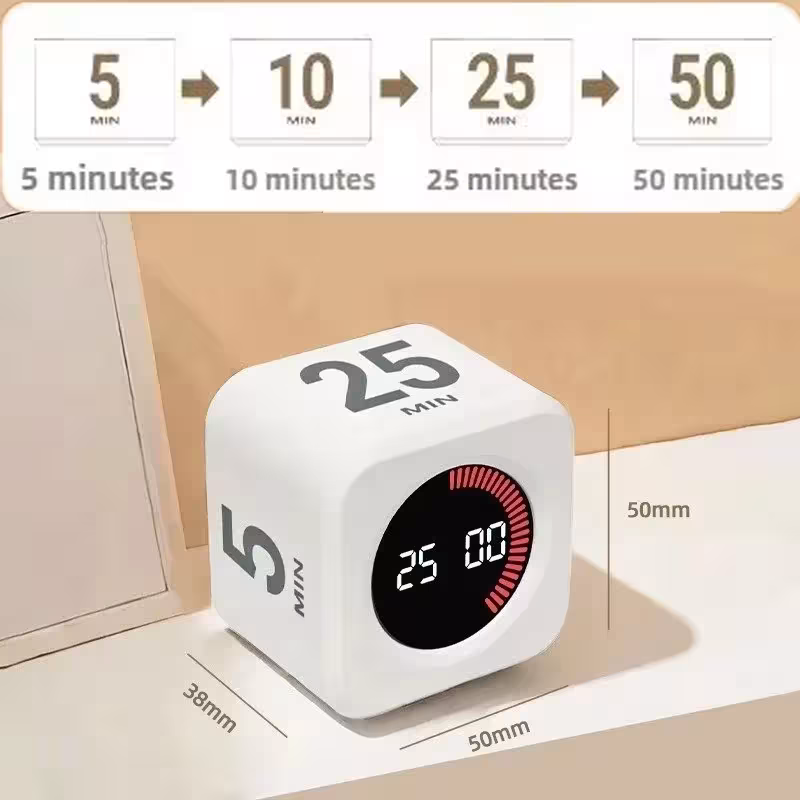 cubo con temporizador gravitacional
