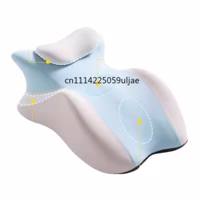 Almohada ergonómica de espuma viscoelástica para dormir boca abajo, con soporte para el cuello y la zona lumbar, lavable, hipoalergénica