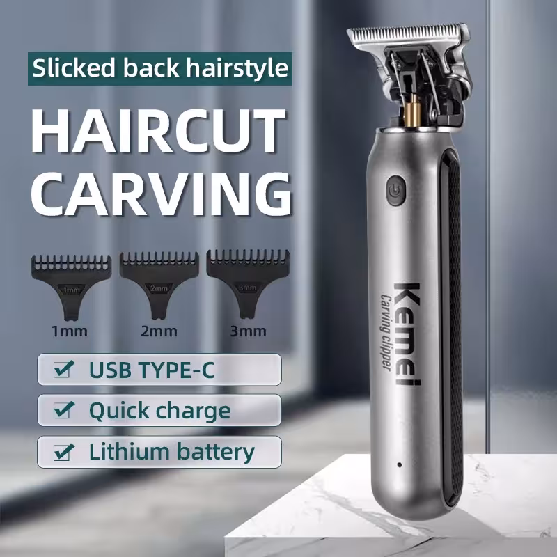 Kemei KM-1757 Wireless Hair Clipper for Men, Beard Trimmer