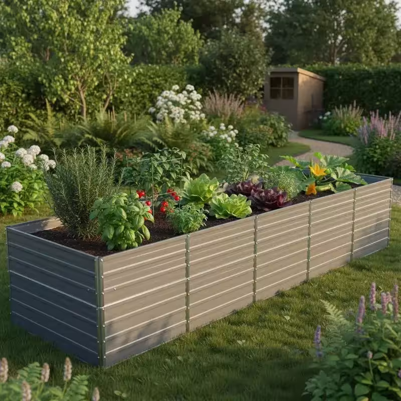 cama elevada para jardín