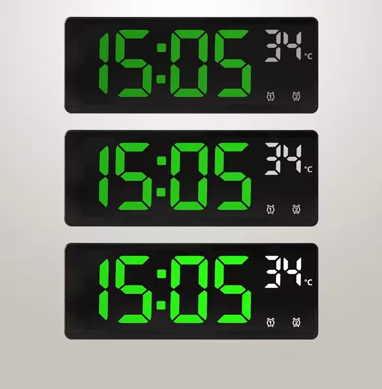 digital alarm clock with temperature display