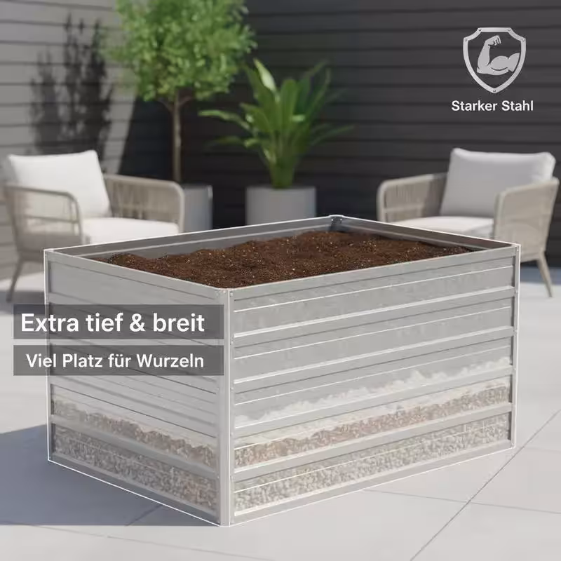 cama elevada para jardín