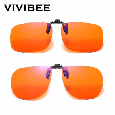 VIVIBEE occhiali da tramonto da luce blu, lenti arancio, unisex