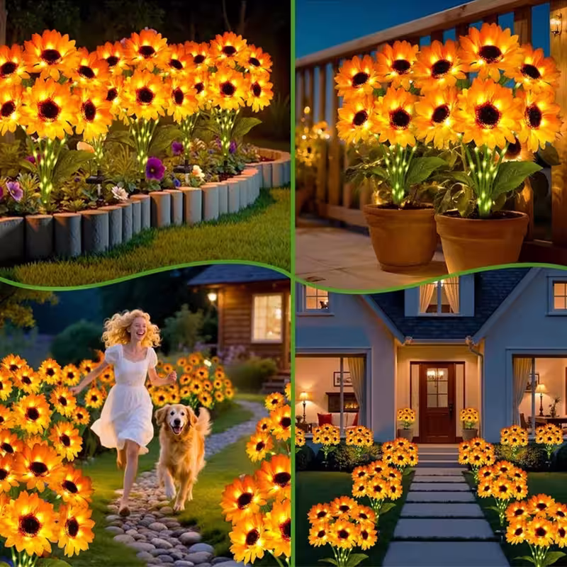 solar sunflower lamp