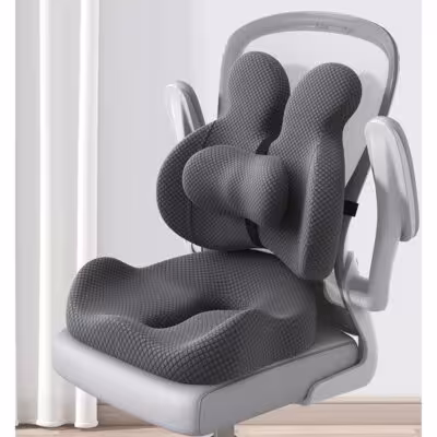 Cuscino ergonomico in memory foam per sedia con supporto lombare e schienale