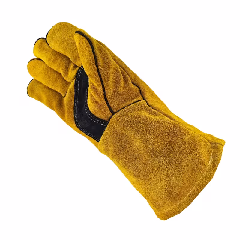 fire-resistant leather work gloves
