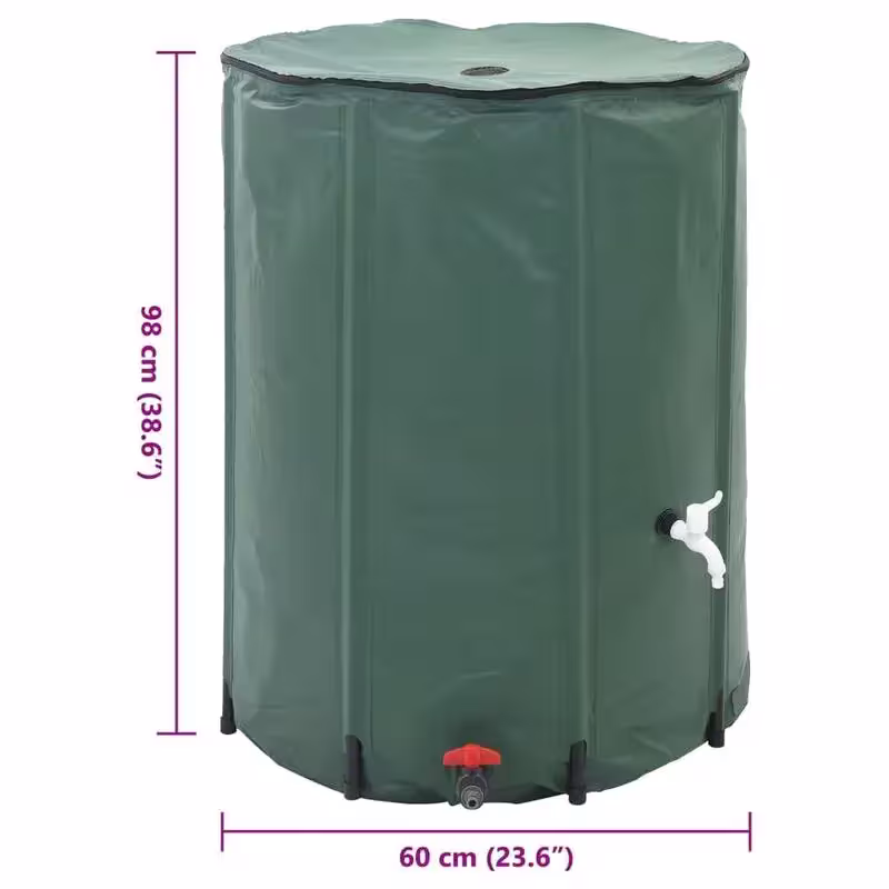 tanque plegable para recoger agua de lluvia